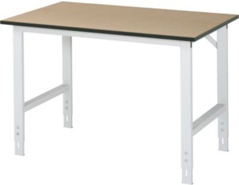 Arbeitstisch mdf BxTxH 1250x800x760-1080mm - RAU