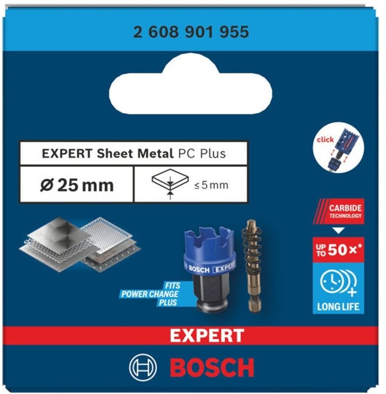 Bosch EXPERT Lochsäge Sheet Metal Power Change Plus, 25 x 5 mm