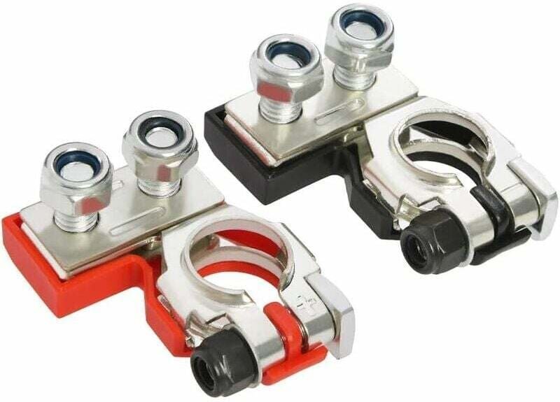 1 Paar Batteriepolklemmen, Batteriekopfklemmen, Batteriepolklemmen für Auto, Transporter, Wohnwagen, Wohnmobil