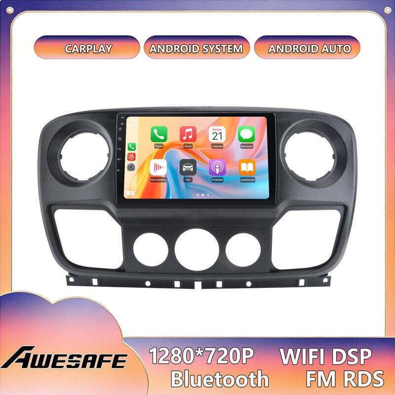 AWESAFE Autoradio Android 13 4GB+64GB für Renault Master Nissan NV400/Opel Movano (2010-2016) 10,1'' Bildschirm CarPlay ...