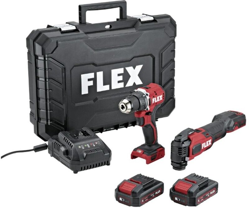 Flex Tools - Flex Akku-Bohrschrauber + Akku-Multitool Set 18 v (532843)