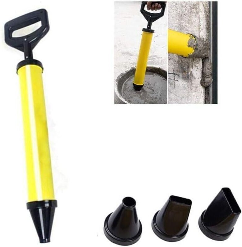 Kartuschenpistole mit Spitzer, Fugenpistole für Mörtel und Fugenmasse mit Mörtelpumpe und 4 Düsen