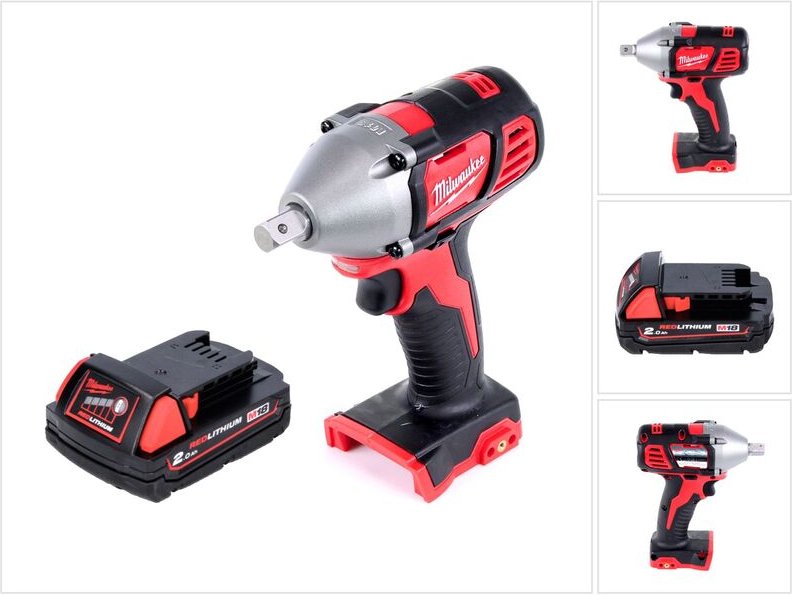 Milwaukee M18 BIW12-201 Akku Schlagschrauber 18 V 240 Nm 1/2" + 1x Akku 2,0 Ah - ohne Ladegerät
