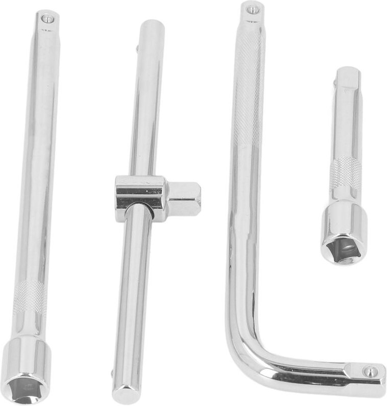 CHICIRIS 4-teiliges Steckschlüssel-Verlängerungsset aus Chrom-Vanadium-Stahl mit verschiebbarem T-Griff für Kfz-Reparatu...