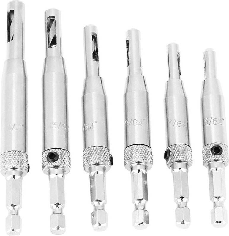 Scharnierbohrer-Set, HSS-Selbstzentrierende Blindnietbohrer, Manuelles und elektrisches Nieten von Schranktüren, Unverzi...
