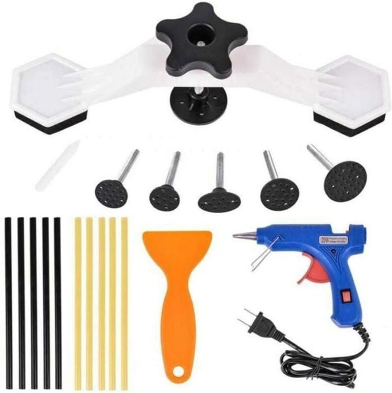 Werkzeugset zur Dellenreparatur unlackierter Dellen – 19-teilig für Auto, Motorrad oder LKW