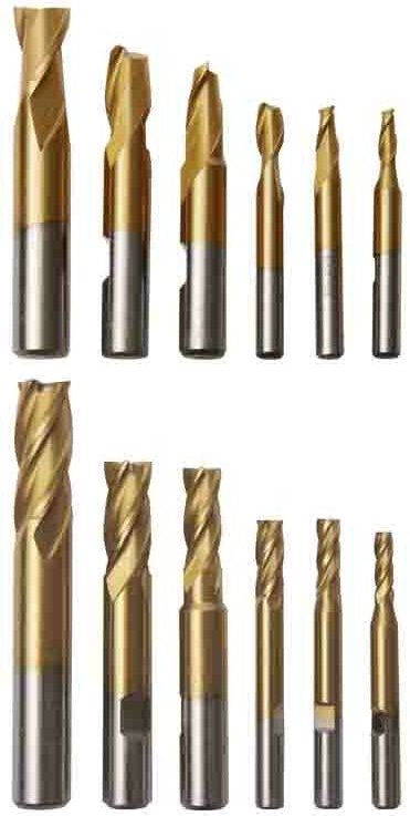 Optimum - Jeu de fraises hss 12 pièces dans un boîtier en aluminium une 3352250 optimale