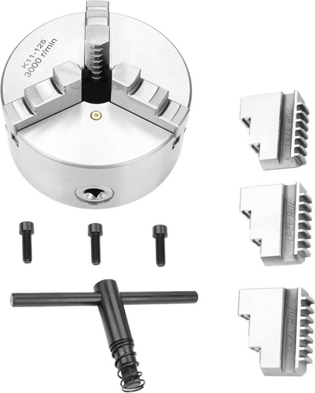 SANOU K11-125 5-Zoll-Drehbankfutter mit 3 Backen und Selbstzentrierung