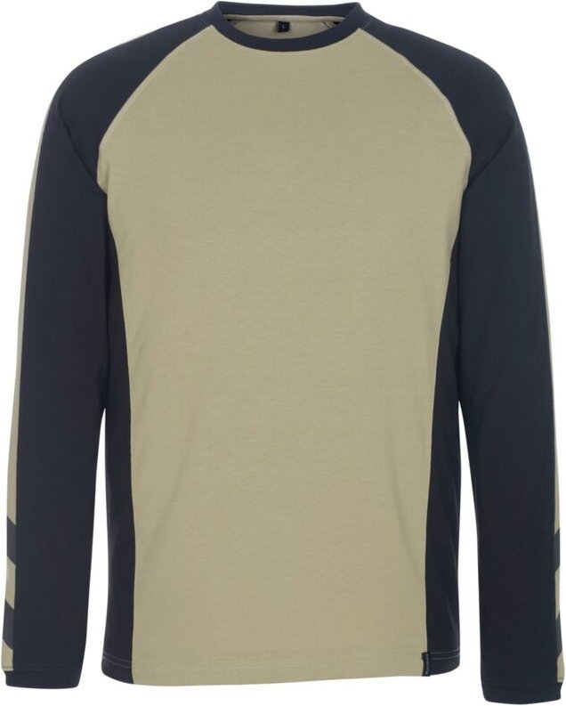 T-Shirt bielefeld unique langarm 50568 l hellkhaki/schwarz - Mascot