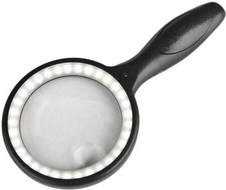 30X 60X Leselupe mit 33 LED-Leuchten LED-Lupe Lupe auf Englisch - Mega-Leselupe Eine USB-Wiederaufladbare Lupe Leselupe ...