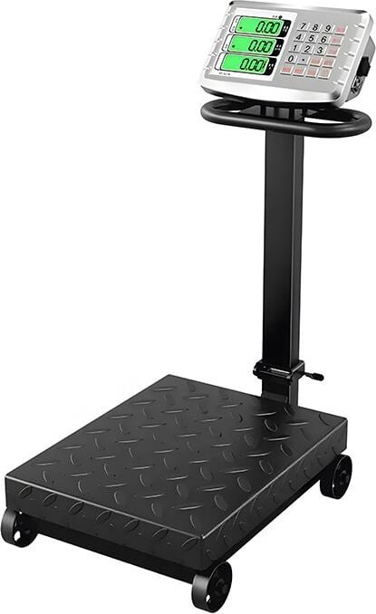 Plattformwaage mit Rädern bis 1000 kg, 1 Tonne, industriell, große Abmessungen HDWR wagPRO-P1000W