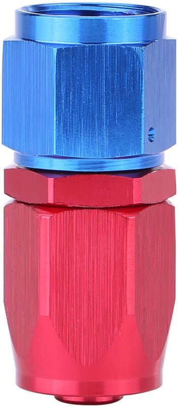 AN8 Kraftstoffleitungs-Schlauchende, Drehgelenk, Ölkühler-Adapter, blau und rot, 0° eloxiert - Eosnow