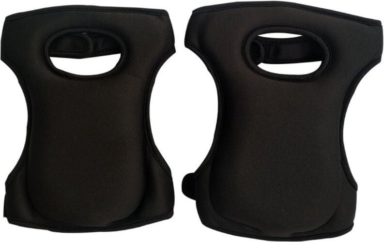 Schwarze Garten-Knieschoner, 2er-Set, für Hausarbeiten, elastische Kniepolster aus Schaumstoff