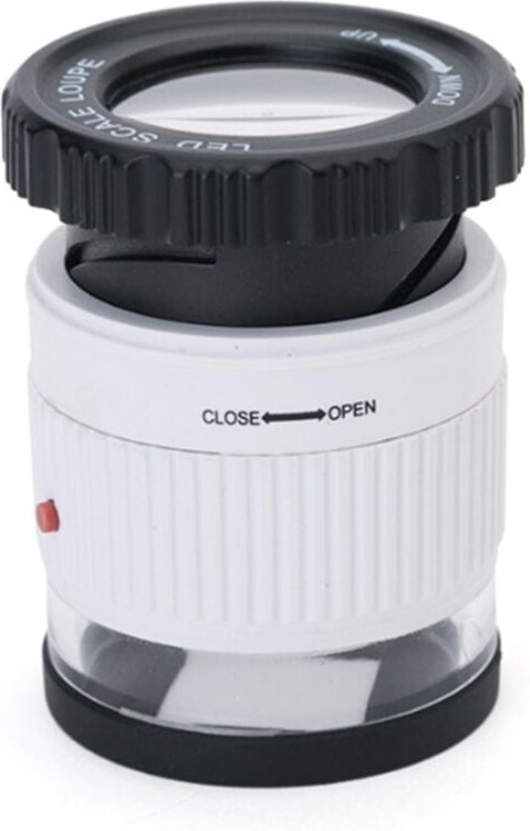 Tlily - 30X Taschenlupe mit Skala Led Uv-Licht Beleuchtete Lupen Hd Lupe Schmuck Werkzeug Lesen