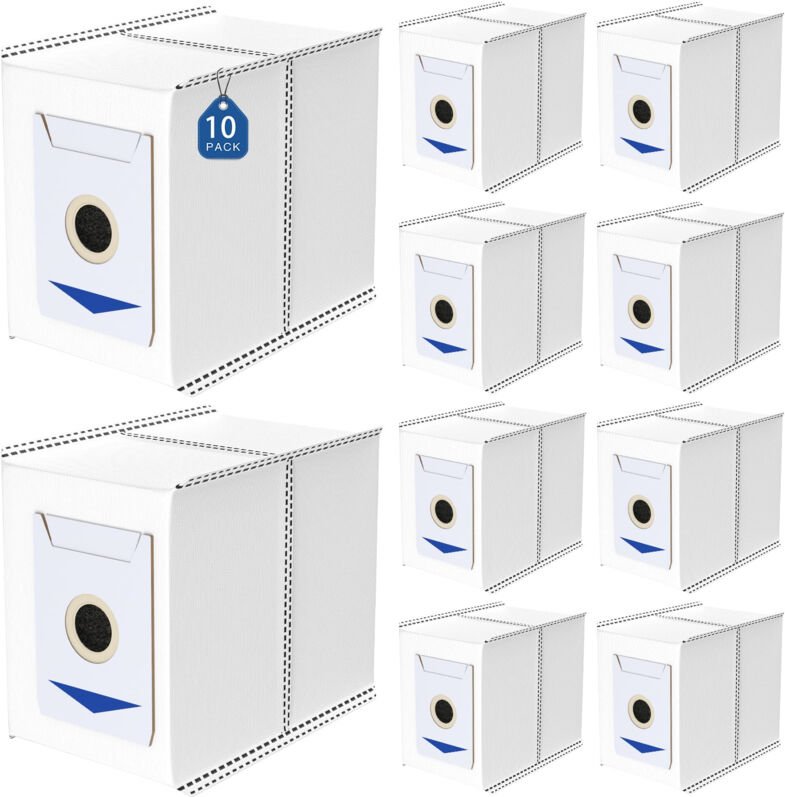 10 Beutel für Ecovacs DEEBOT T30 Pro Omni, T30 Omni Staubsauger Zubehör, 3,4L Große Kapazität Staubsaugerbeutel Ersatzte...