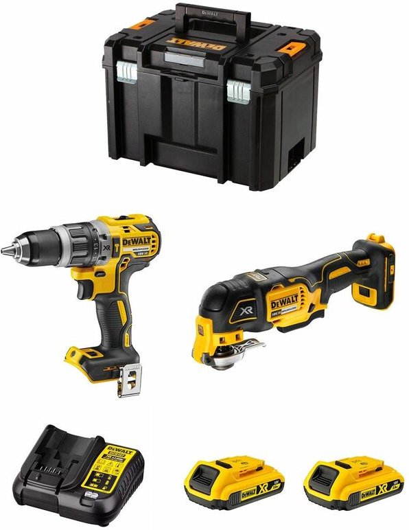 Dewalt - Kit DWK206 (DCD796 + DCS355 + 2 x 2,0 Ah + DCB107 + tstak vi)