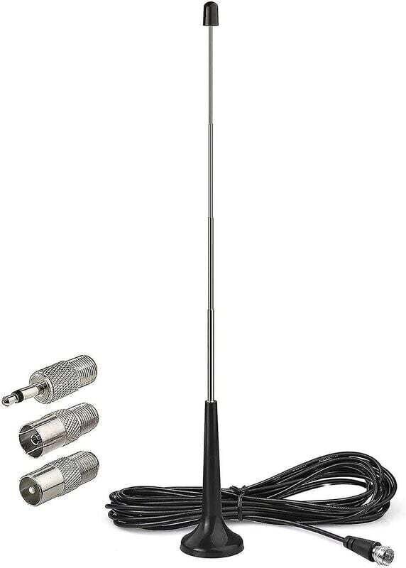 FM/DAB-Radioantenne – 75 Ohm F-Stecker + 3 m Verlängerungskabel – Verbesserter Empfang – Für Zuhause und Fahrzeuge – Für...