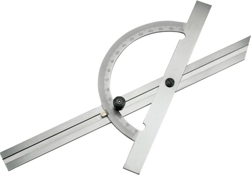 Rb Messwerkzeug - Gradmesser mit Feststellschraube 200mm - Winkelmesser Messbereich Messbereich 10-170 Grad