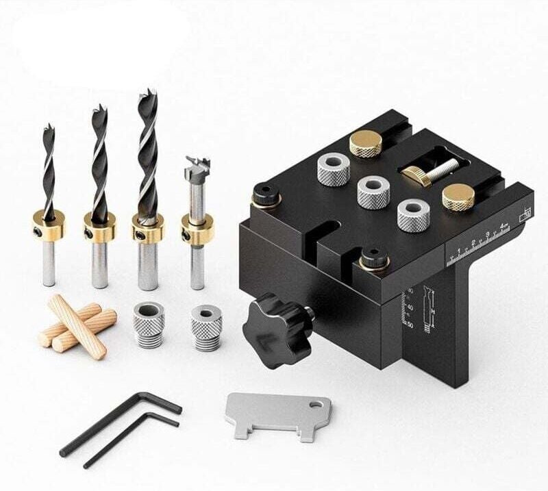 Kit de positionnement 3 en 1 6/8/10/15 mm, guide de positionnement réglable pour le perçage de chevilles avec clip de po...