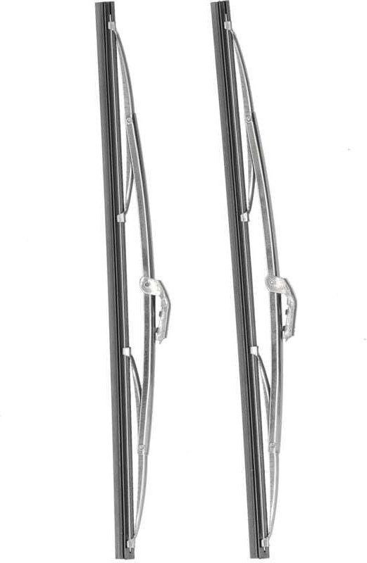 12-Zoll/30,48 cm Frontscheibenwischerblätter, Edelstahl, poliertes Silber, universell für Pkw