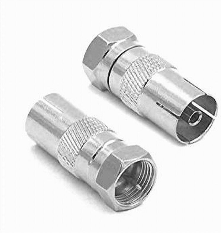 Trade Shop Traesio - Trade Shop - sat-tv-antennenanschluss f-stecker auf buchse koaxialadapter C-080 -