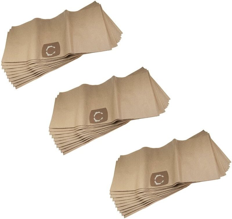 30x Staubbeutel Ersatz für Swirl vac 130, k 222 (30 l), r 24, Uni 30 für Staubsauger - 33,1cm x 77,7cm beige - Vhbw