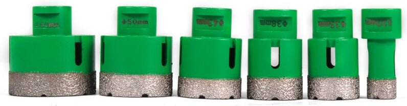6-teiliges Diamant-Lochsägen-Set, M14-Diamantbohrkronen 20/35/38/43/50/60 mm, punktgenaue M14-Gewindebohrer für präzises...