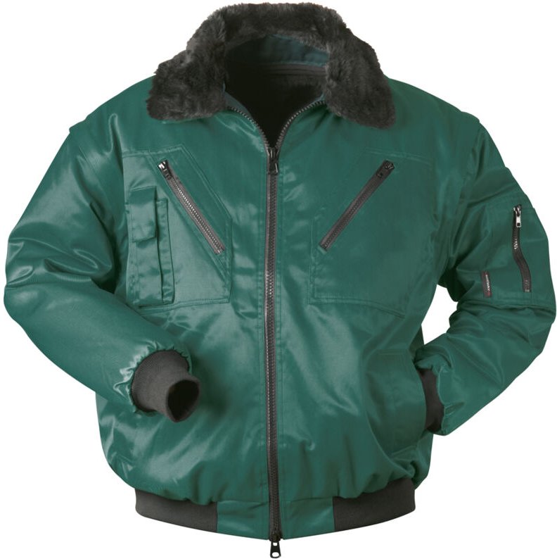 Arbeitsjacke / Pilotenjacke mit abnehmbaren Ärmel Gr. S-XXXL, L, grün