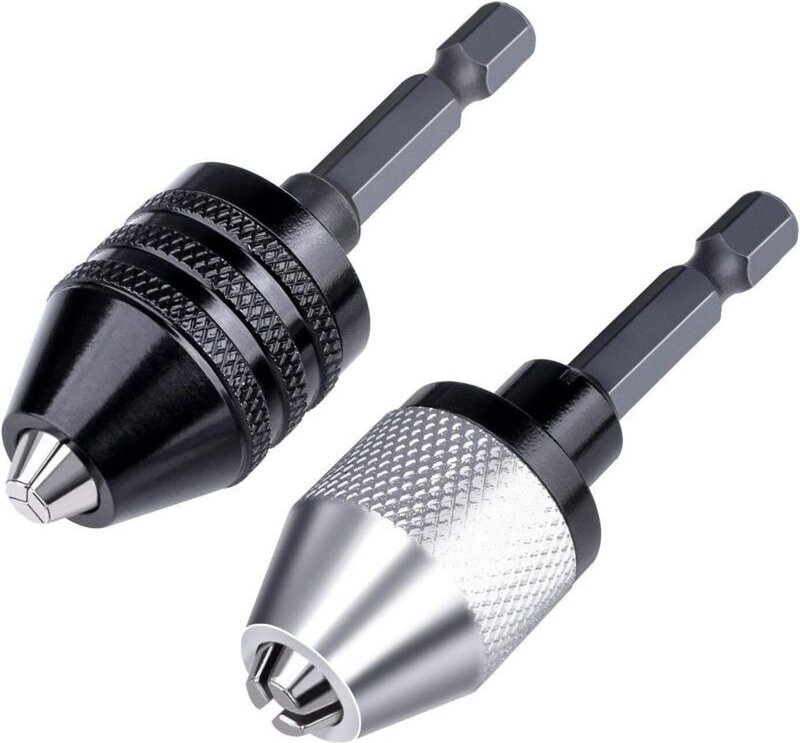 2-teiliges 6,35 mm (1/4") Schnellwechsel-Bohrfutter mit Sechskantaufnahme und Schnellwechseladapter, Konverter, Spannwei...