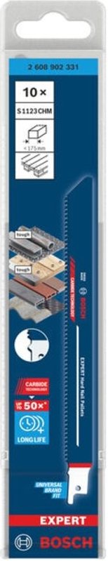 Bosch EXPERT Säbelsägeblatt Hard Nail Pallets S1123CHM, 10-tlg.