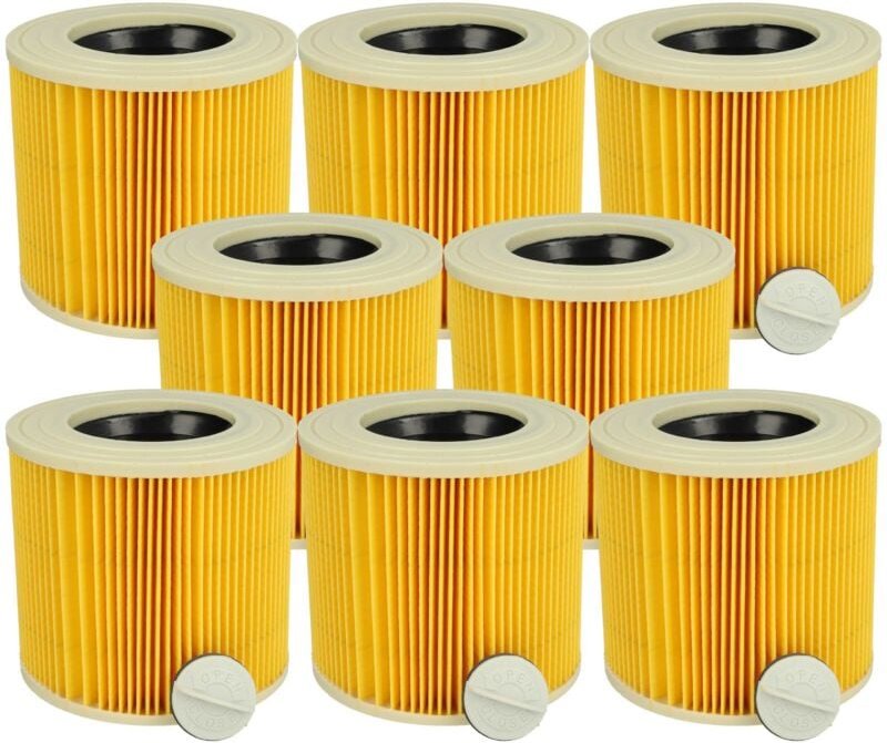 vhbw 8x Faltenfilter kompatibel mit Kärcher WD 3 Premium, WD 3 Premium Fireplace, WD 3 Premium Car Kit Staubsauger - Pat...