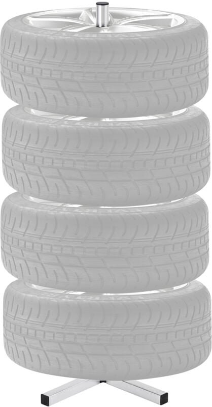 Mophorn - Reifenlagerregal, robuster Stahlständer für 4 Reifen mit Felgen, bis zu 255 mm breit, 220 lbs Tragkraft, platz...