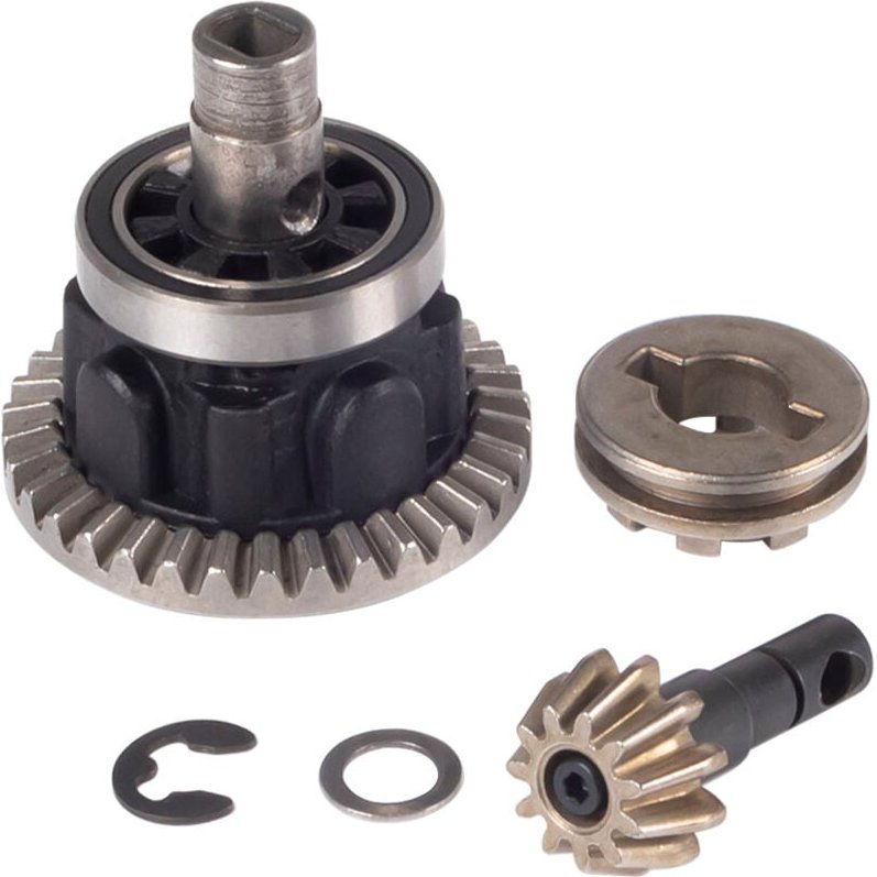Tlily - Vorne Hinten Differential Teller Rad & Ritzel Baugruppe für Trx4 Trx6 1/10 rc Crawler Auto Upgrade ZubehöR Teile