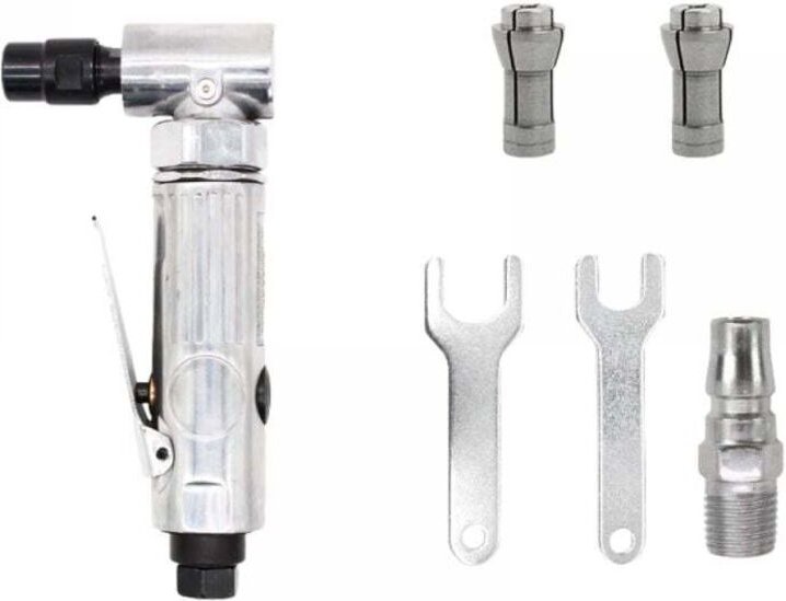 Meuleuse Pneumatique 90 Degrés 1 4 Pouce Ponceuse D Angle Polissage Professionnel Avec Disque De Meulage 2 Pouces