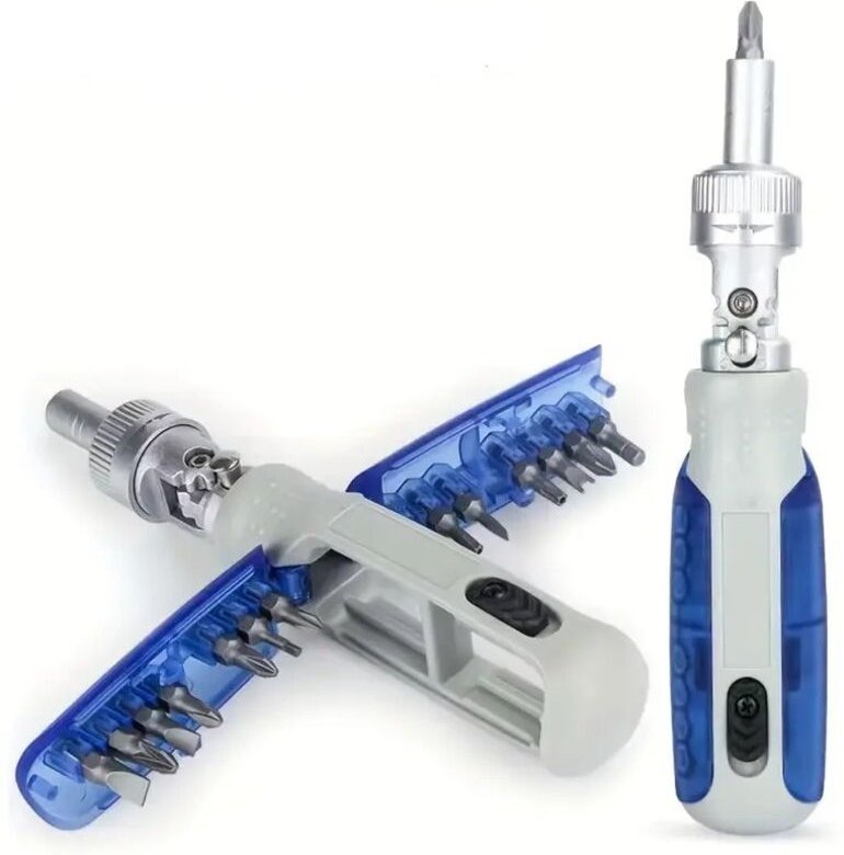 15-in-1 tragbarer Präzisionsschraubendreher mit magnetischen Bits, Kreuzschlitzschraubendreher-Set, multifunktionales Re...
