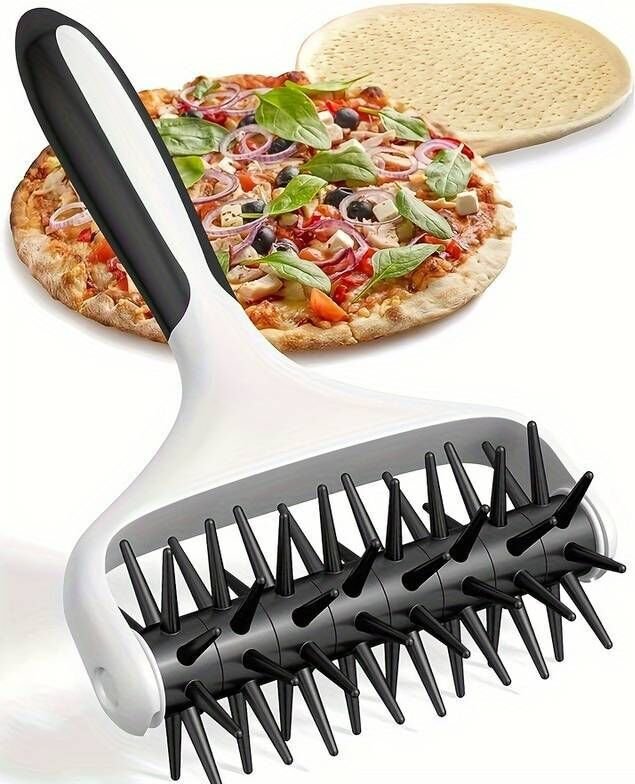 Pizzastanzer, Pizzateigroller, Pizzaschneider geeignet für Kuchen, Gebäck, Brot und Backwaren Backutensilien.