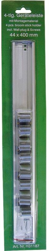 Gerätehalter auf Aluminium-Schiene SB-1 - 4 Gummirollen-Halterungen - 480 mm