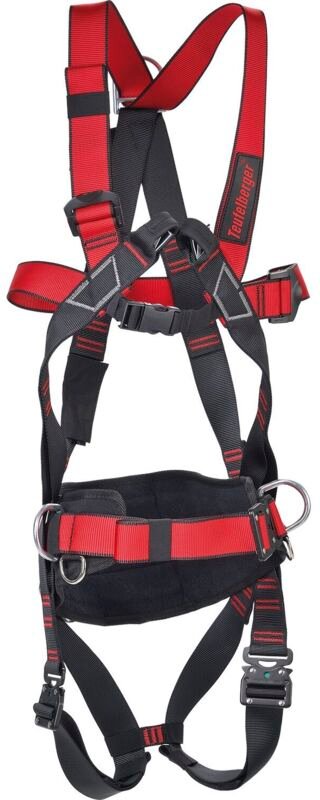 Teufelberger Ergo Click Plus Auffanggurt, Sicherheitsgurt Klettergurt Haltegurt, einfaches Anziehen, Polyester, schwarz,...