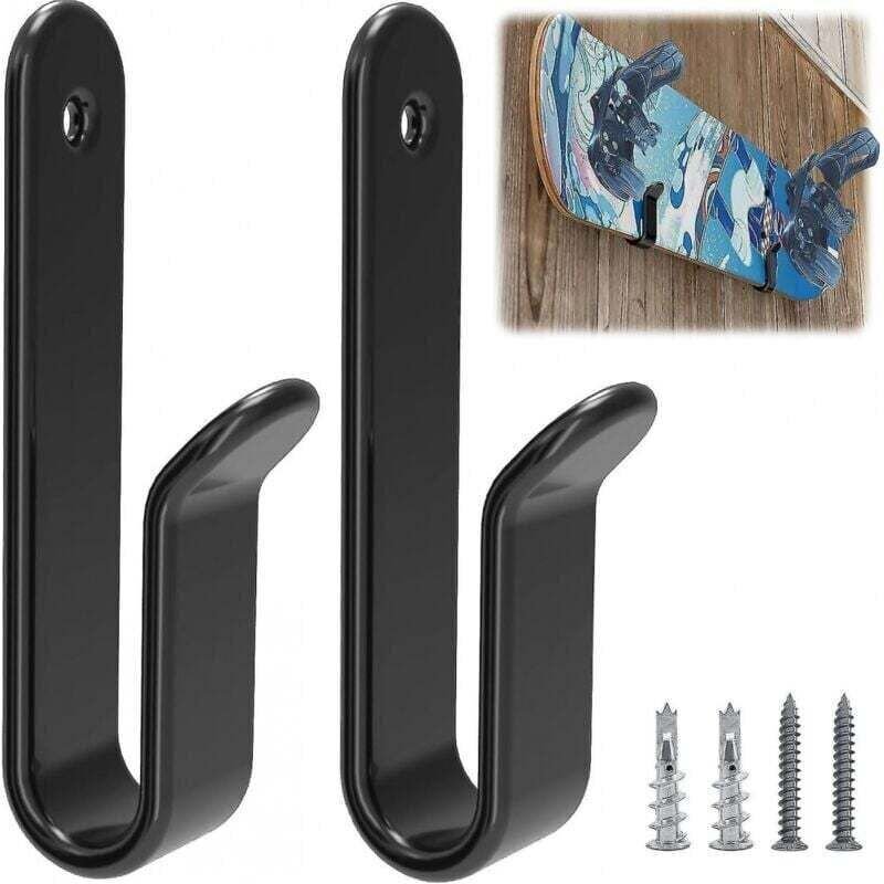 Set mit 2 horizontalen Wandhalterungen für Snowboards, Wandhalterung für Snowboards, Snowboardaufbewahrung, Wanddisplay