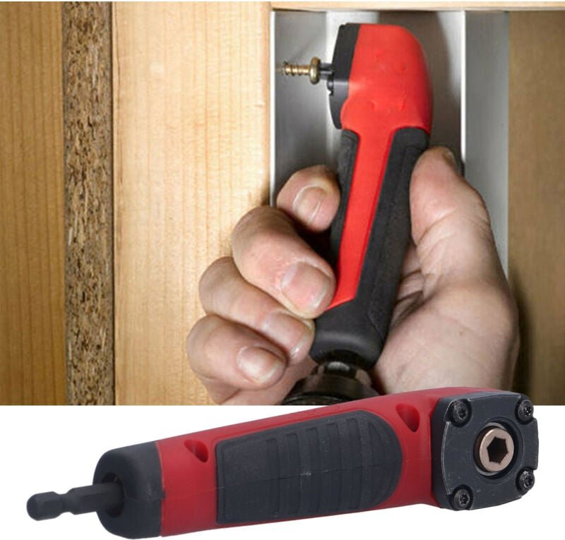 Ugreat - Winkelbohrer-Adapter, Edelstahl, Elektro-Schraubendreher, Drehwerkzeug, rechtwinkliger Aufsatz
