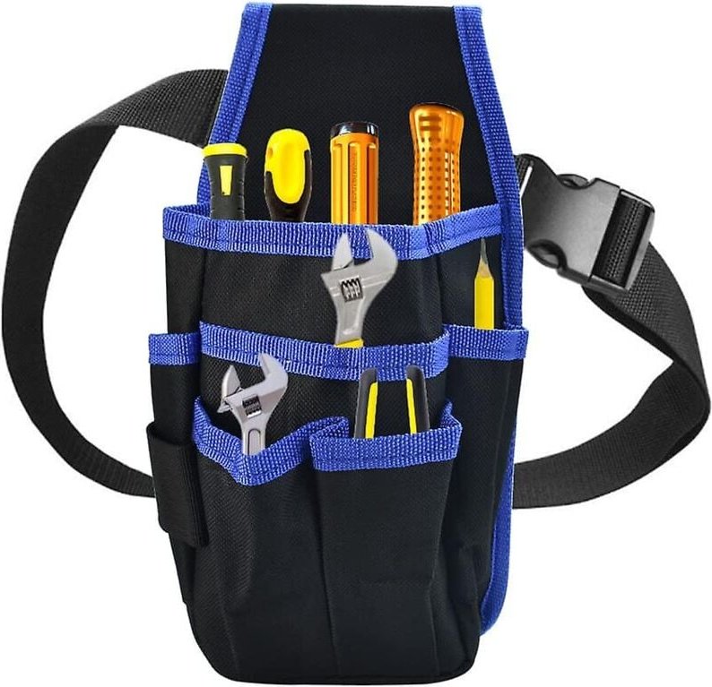 BEBUSINGOTO Hardware-Werkzeugtasche, Gürtel-Werkzeugtasche, Oxford-Werkzeugtasche, Werkzeugtasche, Gürteltasche, Schraub...
