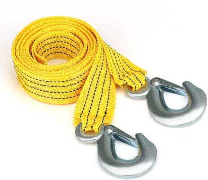 Hochleistungsfähiges, hochwertiges 4 m langes Abschleppseil für Geländewagen, bis zu 3 Tonnen, mit Sicherheitshaken aus ...