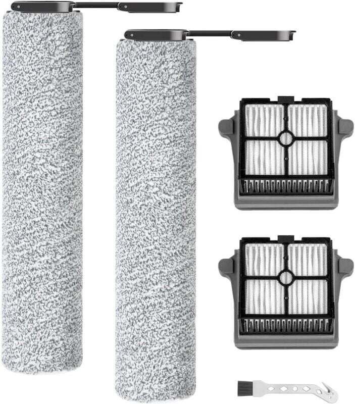 Ersatzbürstenwalze und HEPA-Filter für Tineco FLOOR ONE S7 Combo / S7 Flashdry / SWITCH S7 Nass- und Trockensauger, 2 Bü...