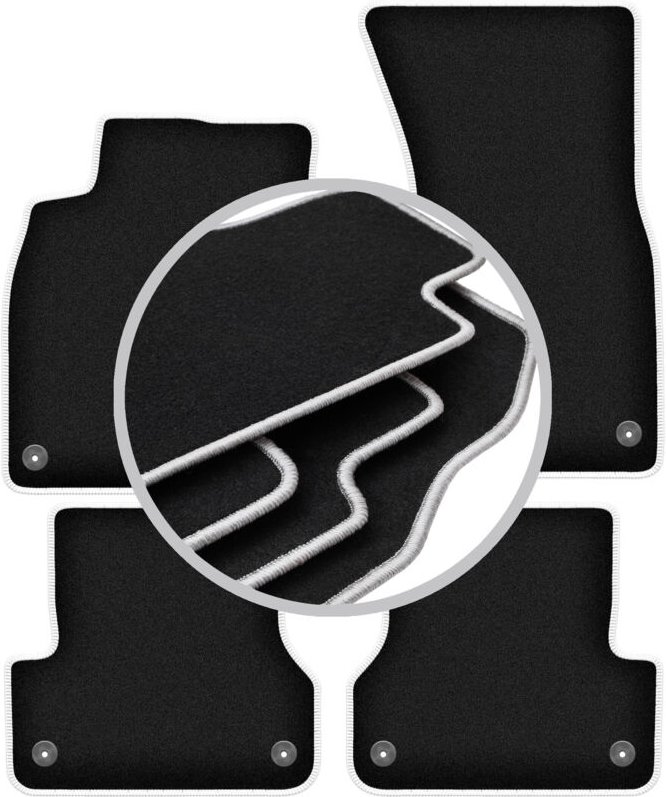 CARLUX-SILVER Autofußmatten für: Audi A6 C7 Limousine, Kombi, Avant (2011-2017)