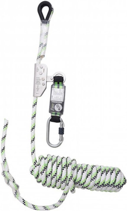 Mitlaufendes Auffanggerät an geflochtenem Seil mit Falldämpfer – 15 m - FA2010215
