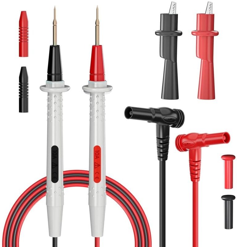 Dolaso - Multimeter-Messleitungssatz, Bananenstecker mit Schnapp-Krokodilklemmen, präzise, scharfe Sonden, digitale elek...