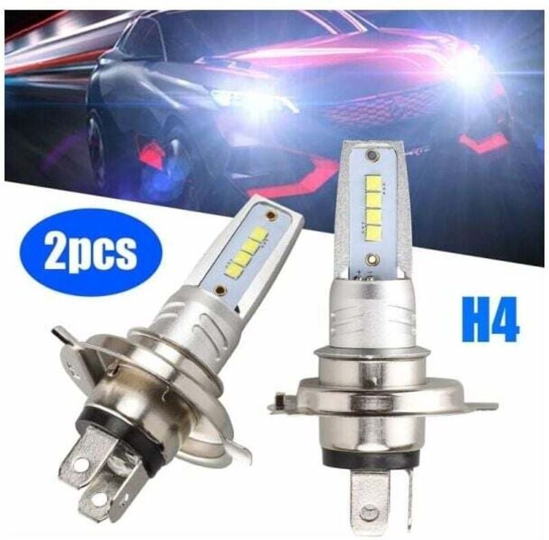 H4 LED-Nebelscheinwerferlampe für Autos, 40 W, 8000 lm, extrem helles Abblend- und Fernlicht - RAPANDA