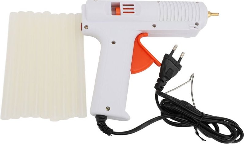 Heißklebepistole, 120-Watt-Elektro-Heißklebepistole mit 10 x 11-mm-Klebesticks für Weihnachtsreparaturen, Bastelarbeiten...