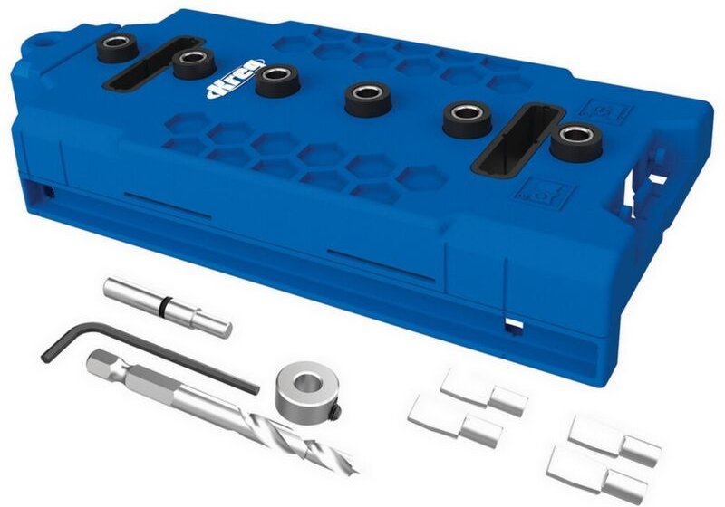 LR32 Lochreihen Bohrschablone 32 mm blau + 5 mm Bohrer ( KMA3232-INT ) - Kreg