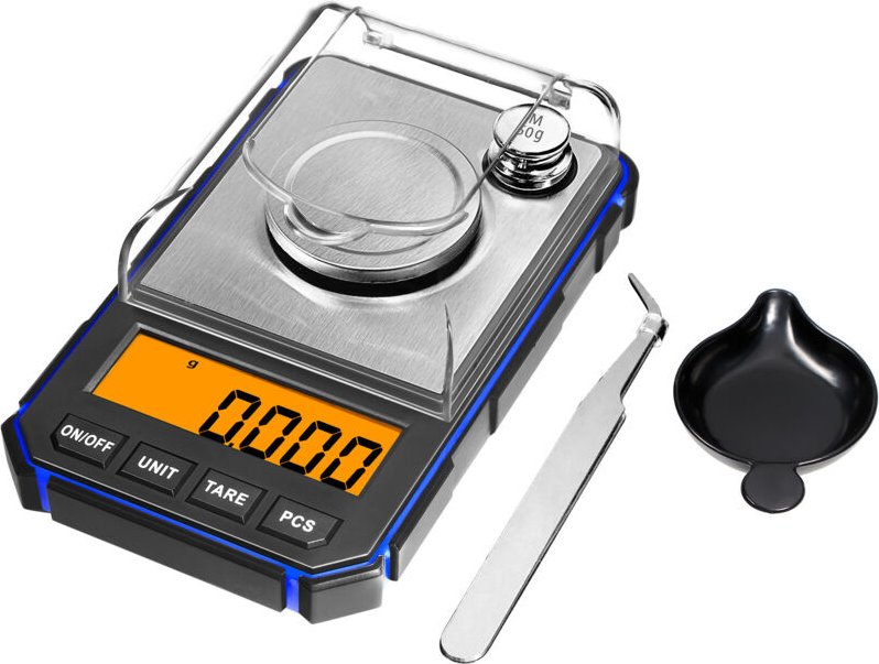 Tigrezy - Präzisionswaage 0,001 g, digitale Postwaage 50 g/0,001 g, digitale Waage mit LCD-Display, Goldwaage, Münzwaage...